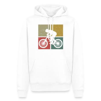 Enduro VTT VTT Équitation - Sweat à capuche Premium bio Homme - blanc - Devant - Nico (187cm)