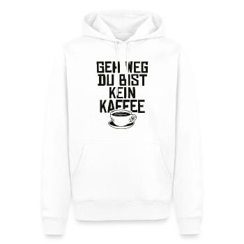 Geh weg du bist kein kaffee - Männer Premium Bio Hoodie - Weiß - Vorne - Nico (187cm)