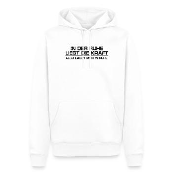 Last mich in ruhe - Männer Premium Bio Hoodie - Weiß - Vorne - Nico (187cm)