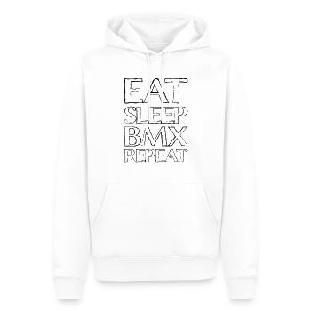 Essen Schlafen Bmx - Männer Premium Bio Hoodie - Weiß - Vorne - Nico (187cm)