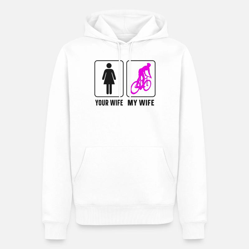 Enduro VTT VTT Équitation - Sweat à capuche Premium bio Homme - blanc