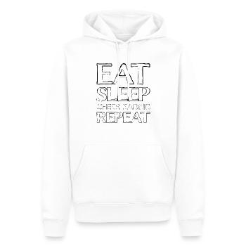 eat sleep cheerleading - Männer Premium Bio Hoodie - Weiß - Vorne - Nico (187cm)