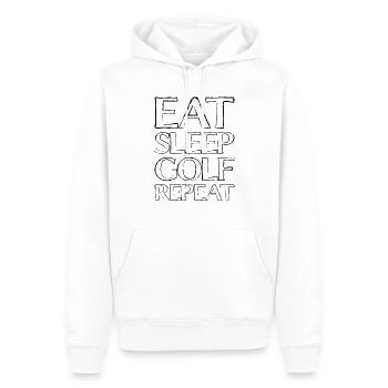 Manger Sleep Golf - Sweat à capuche Premium bio Homme - blanc - Devant - Nico (187cm)