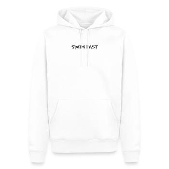 Natation - nager vite - Sweat à capuche Premium bio Homme - blanc - Devant - Nico (187cm)