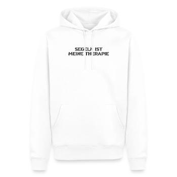 Segeln - Segeln ist meine Therapie - Männer Premium Bio Hoodie - Weiß - Vorne - Nico (187cm)
