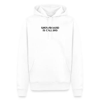 Snowboard - Snowboard appelle - Sweat à capuche Premium bio Homme - blanc - Devant - Nico (187cm)