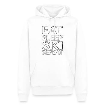 Eating Sleeping Ski - Men’s Premium Organic Hoodie - white - Front - Nico (187cm)