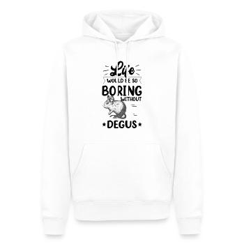 Wäre langweilig ohne Degu chilenisches Nagetier - Männer Premium Bio Hoodie - Weiß - Vorne - Nico (187cm)