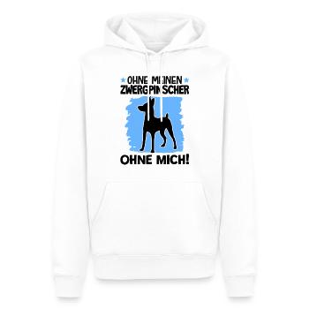 Ohne Zwergpinscher ohne mich Pinscher - Männer Premium Bio Hoodie - Weiß - Vorne - Nico (187cm)