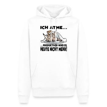 Luchs Katze Schlaf Schlafen Mit Kuscheltier - Männer Premium Bio Hoodie - Weiß - Vorne - Nico (187cm)