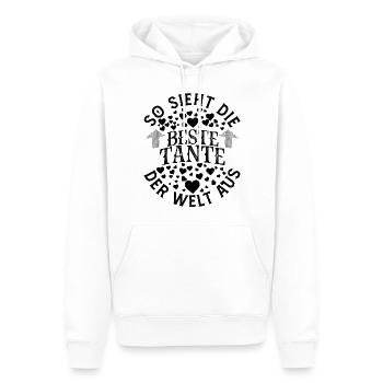 So Sieht Die Beste Tante der Welt Aus Tantchen - Männer Premium Bio Hoodie - Weiß - Vorne - Nico (187cm)