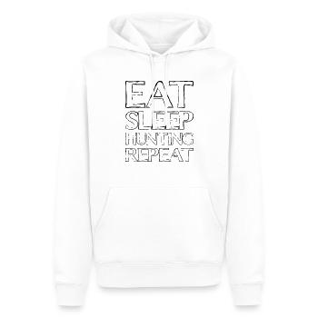 Essen Schlafen Jagen - Männer Premium Bio Hoodie - Weiß - Vorne - Nico (187cm)