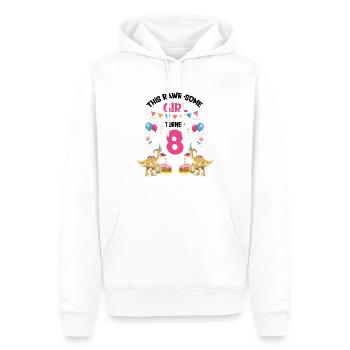 Parasaurolophus Design Birthday Party - Men’s Premium Organic Hoodie - white - Front - Nico (187cm)