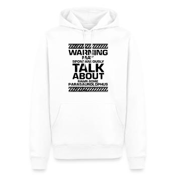 Paläontologie-Lehrer und Parasaurolophus Motif - Männer Premium Bio Hoodie - Weiß - Vorne - Nico (187cm)