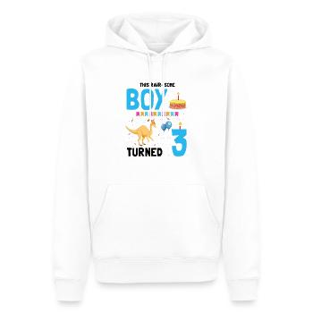 Parasaurolophus Boys Design Fête d’anniversaire - Sweat à capuche Premium bio Homme - blanc - Devant - Nico (187cm)