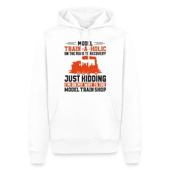 Steam Train Driver Trainspotting - Männer Premium Bio Hoodie - Weiß - Vorne - Nico (187cm)