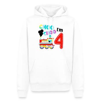 Conducteur de train à vapeur Trainspotting - Sweat à capuche Premium bio Homme - blanc - Devant - Nico (187cm)