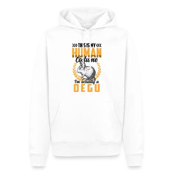 Nur ein Degu Kostüm Nagetier Stauchratte - Männer Premium Bio Hoodie - Weiß - Vorne - Nico (187cm)