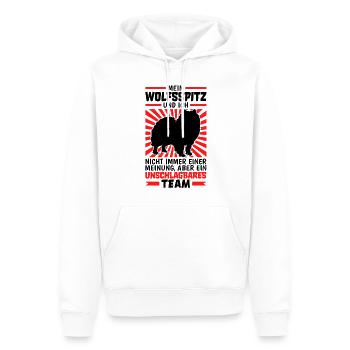Wolfsspitz unschlagbar deutscher Spitz Keeshond - Männer Premium Bio Hoodie - Weiß - Vorne - Nico (187cm)