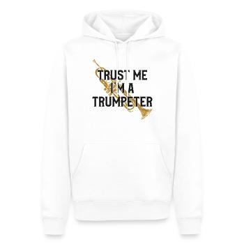 Trumpet Player Vintage Trust Me - Männer Premium Bio Hoodie - Weiß - Vorne - Nico (187cm)