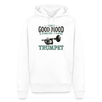 Trumpet Player Vintage Today's - Männer Premium Bio Hoodie - Weiß - Vorne - Nico (187cm)