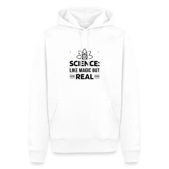 Science - Science: like magic but REAL - Men’s Premium Organic Hoodie - white - Front - Nico (187cm)