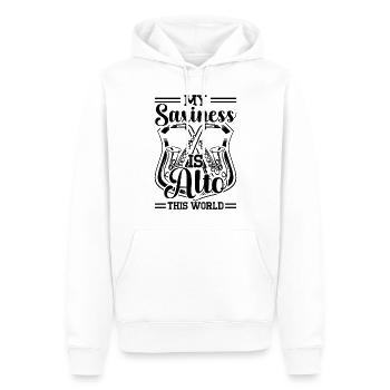 Saxophoniste Saxophoniste Saxophoniste - Sweat à capuche Premium bio Homme - blanc - Devant - Nico (187cm)
