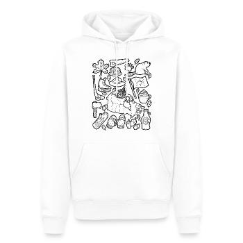 Canada - Sweat à capuche Premium bio Homme - blanc - Devant - Nico (187cm)