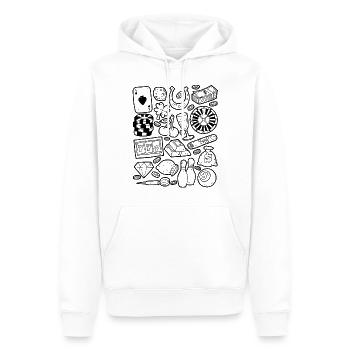 Casino - Men’s Premium Organic Hoodie - white - Front - Nico (187cm)