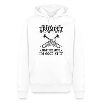 Trumpet Player Vintage I Play The - Männer Premium Bio Hoodie - Weiß - Vorne - Nico (187cm)