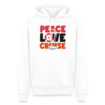 Bateau de croisière Vacances Fille Paix - Sweat à capuche Premium bio Homme - blanc - Devant - Nico (187cm)
