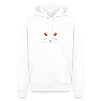 Cat- sleeping cat - Men’s Premium Organic Hoodie - white - Front - Nico (187cm)