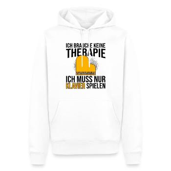 Klavier Therapie Spruch - Männer Premium Bio Hoodie - Weiß - Vorne - Nico (187cm)