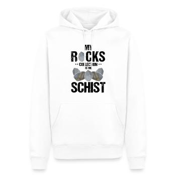 Recherche sur les roches et conception de roches à quartz - Sweat à capuche Premium bio Homme - blanc - Devant - Nico (187cm)