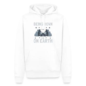 Collectionneur de pierres précieuses et recherche sur les pierres précieuses - Sweat à capuche Premium bio Homme - blanc - Devant - Nico (187cm)