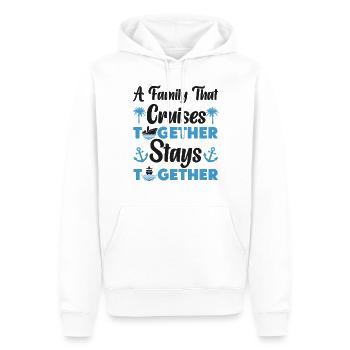 Croisière Vacances Famille A - Sweat à capuche Premium bio Homme - blanc - Devant - Nico (187cm)