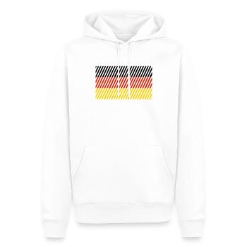 Deutschland Flagge - Männer Premium Bio Hoodie - Weiß - Vorne - Nico (187cm)