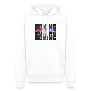 Boxing - Men’s Premium Organic Hoodie - white - Front - Nico (187cm)