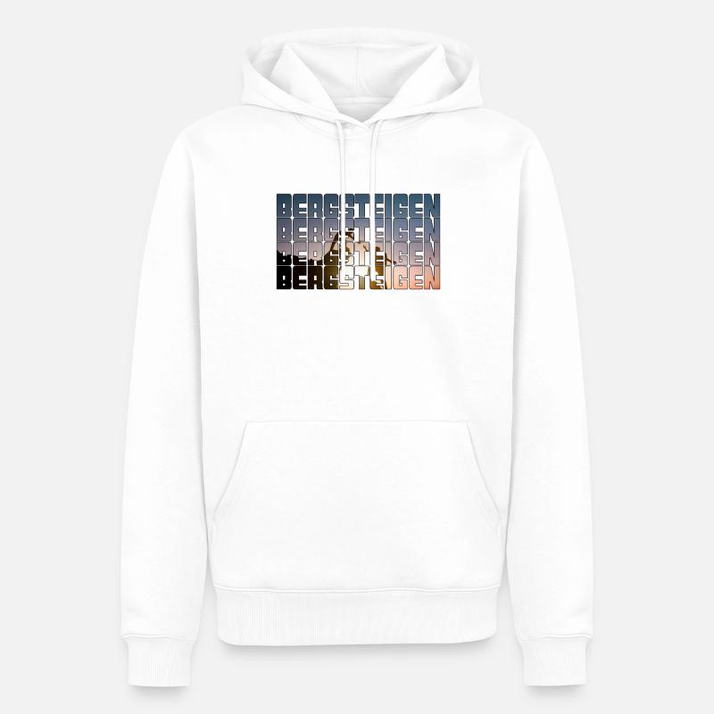 bergsteigen - Männer Premium Bio Hoodie - Weiß
