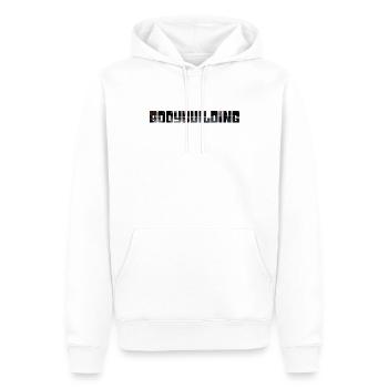 culturisme - Sweat à capuche Premium bio Homme - blanc - Devant - Nico (187cm)