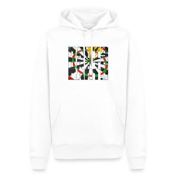 Dart - Männer Premium Bio Hoodie - Weiß - Vorne - Nico (187cm)