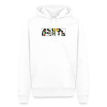 Dart - Männer Premium Bio Hoodie - Weiß - Vorne - Nico (187cm)