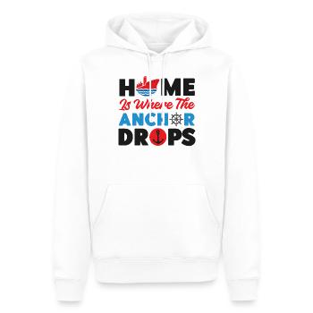 La maison de vacances en bateau de croisière est l’endroit où - Sweat à capuche Premium bio Homme - blanc - Devant - Nico (187cm)
