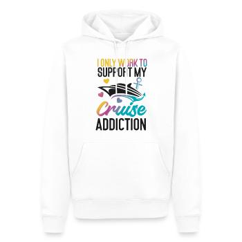 Cruise Ship Vacation I Only Work - Men’s Premium Organic Hoodie - white - Front - Nico (187cm)