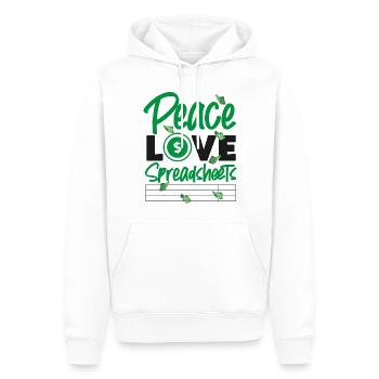 Comptable Teneur de livres Comptabilité - Sweat à capuche Premium bio Homme - blanc - Devant - Nico (187cm)