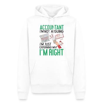 Accountant Bookkeeper Accounting - Männer Premium Bio Hoodie - Weiß - Vorne - Nico (187cm)