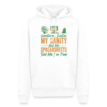 Accountant Bookkeeper Accounting - Männer Premium Bio Hoodie - Weiß - Vorne - Nico (187cm)