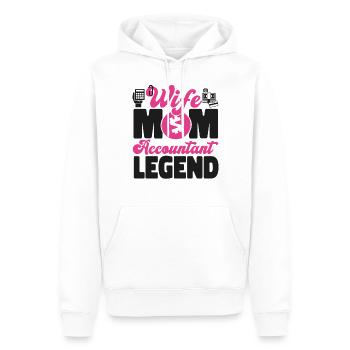 Comptable Comptable Comptable - Sweat à capuche Premium bio Homme - blanc - Devant - Nico (187cm)