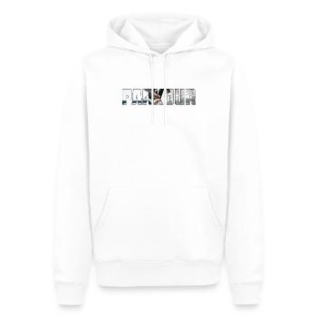le parkour - Sweat à capuche Premium bio Homme - blanc - Devant - Nico (187cm)