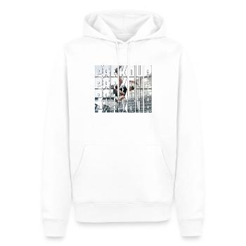 le parkour - Sweat à capuche Premium bio Homme - blanc - Devant - Nico (187cm)
